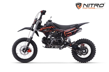 Preview: Nitro Motors 125cc Dirtbike Storm V3 4 Gang Semi Automatic 14/12 Aut.  Elektro + Kick Start